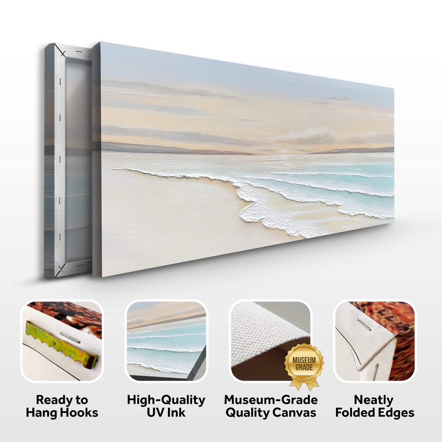 Serene Ocean Wave Coastal Wall Art IV - Tailored Canvases - Flyclothing LLC