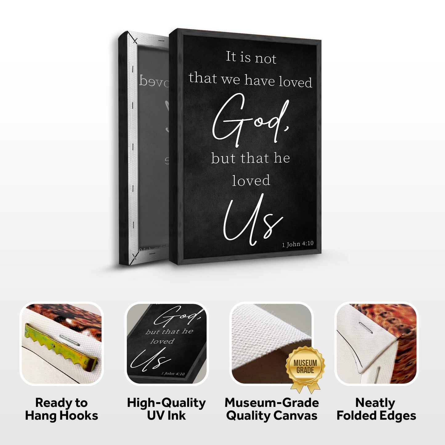 1 John 4:10 Faith Sign V - Tailored Canvases - Flyclothing LLC
