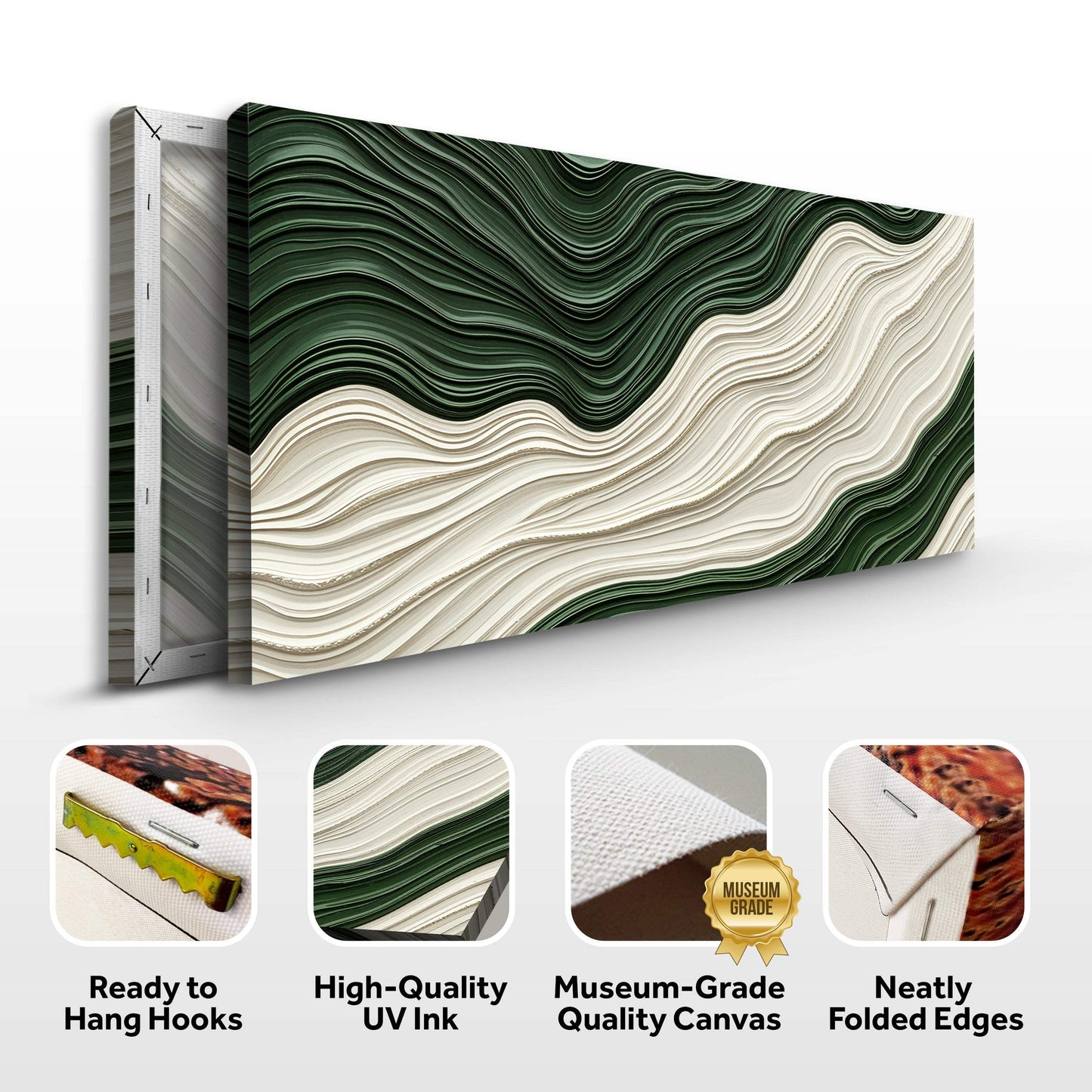 Green Rivers Abstract Wall Art VIII - Tailored Canvases - Flyclothing LLC