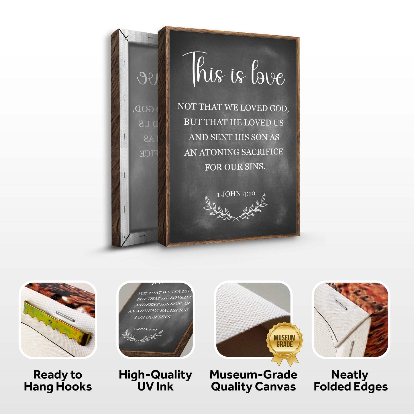 This Is Love - 1 John 4:10 Faith Sign - Tailored Canvases - Flyclothing LLC