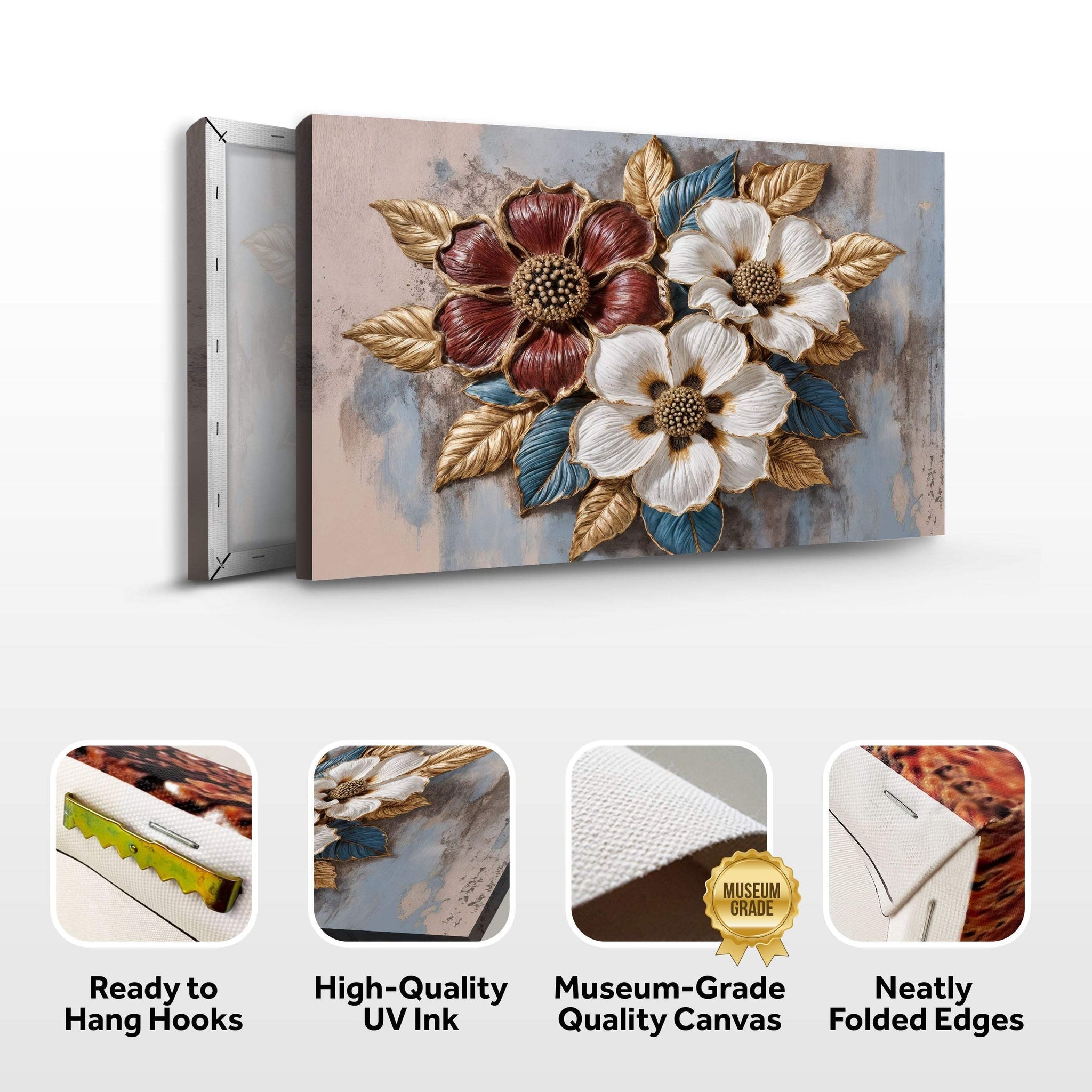 Floral Symphony Wall Art II - Tailored Canvases - Flyclothing LLC