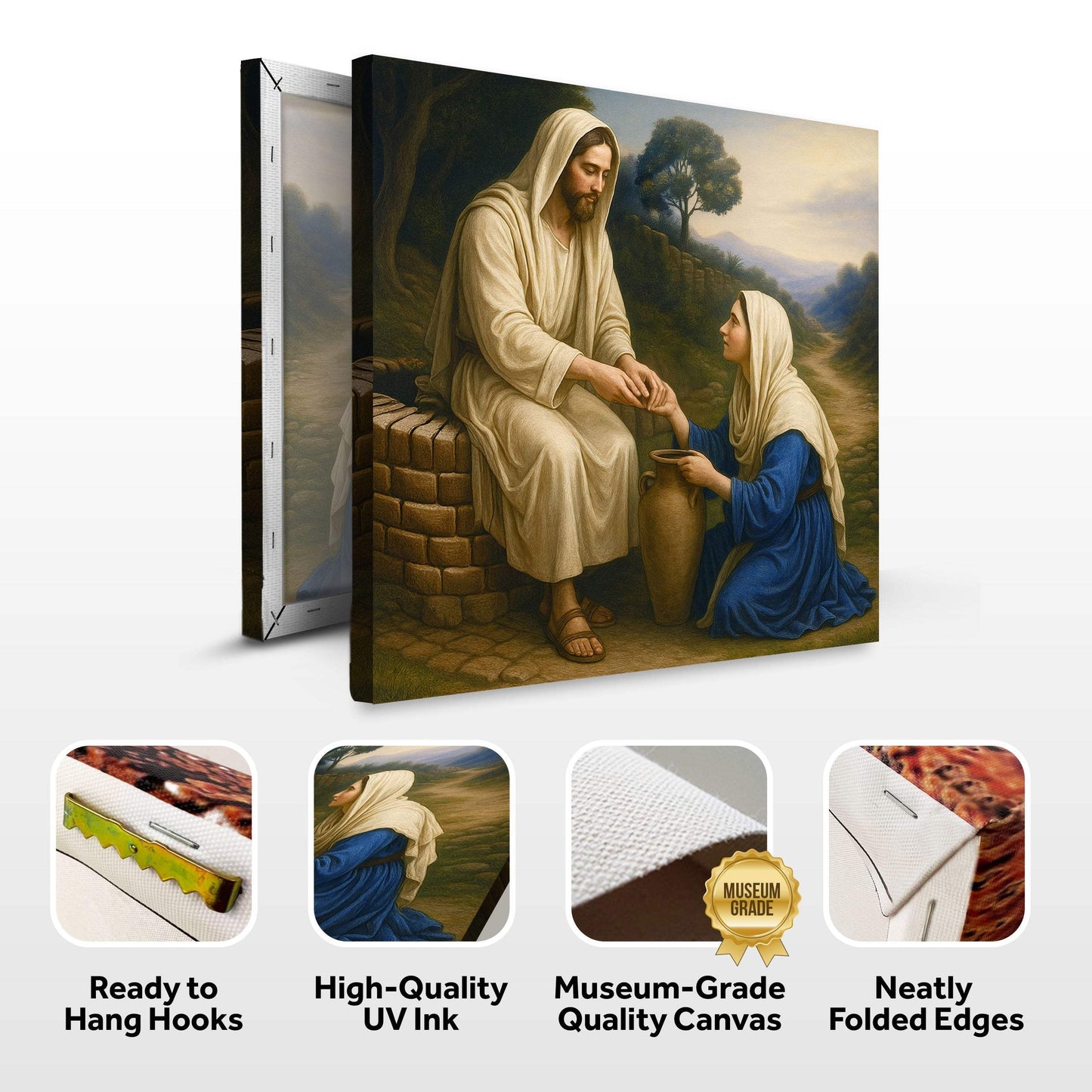 Samaritan at the Well Faith Wall Art - Tailored Canvases - Flyclothing LLC