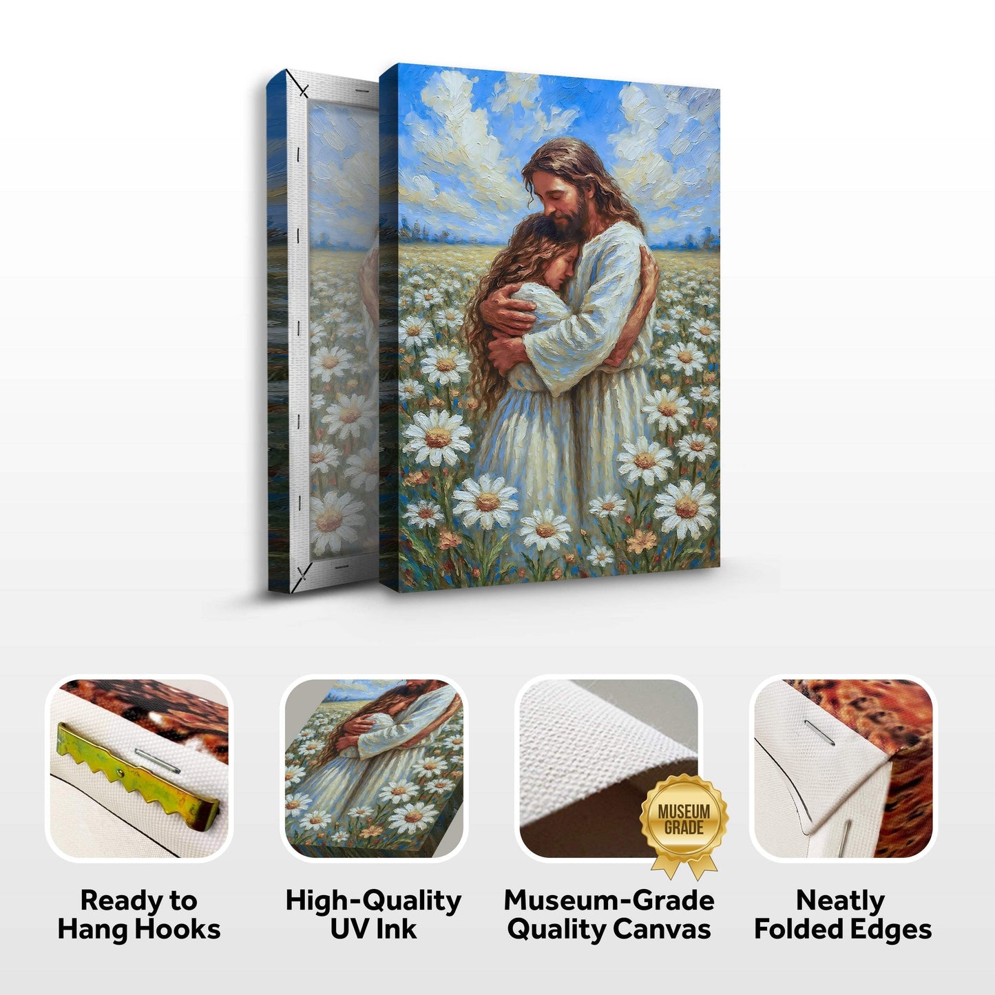 Jesus With Children Faith Wall Art - Tailored Canvases - Flyclothing LLC