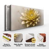 Golden Lotus Minimalist Abstract Wall Art III - Tailored Canvases - Flyclothing LLC
