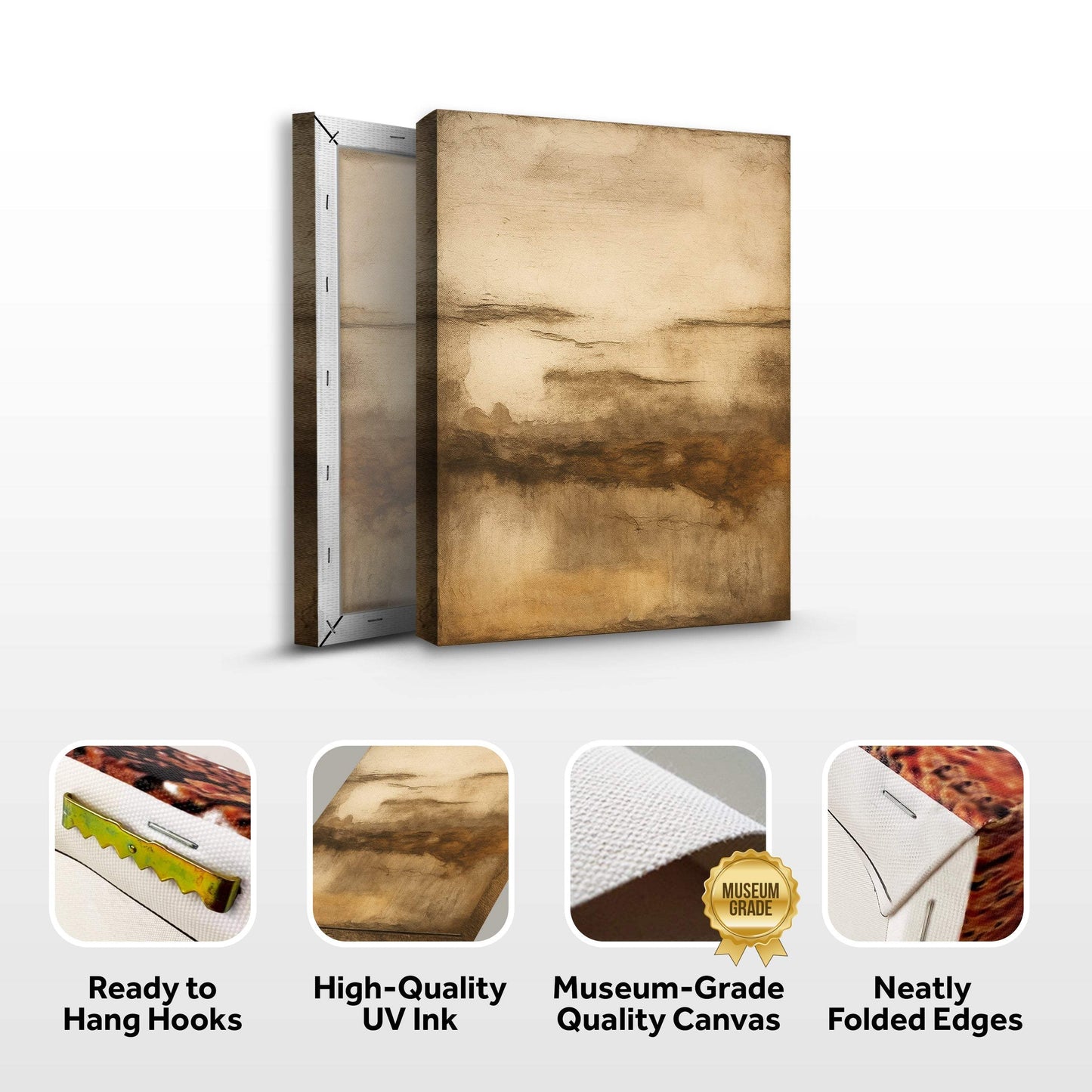 Neutral Abstract Wall Art - Tailored Canvases - Flyclothing LLC