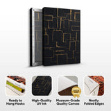 Contemporary Black and Gold Wall Art - Tailored Canvases - Flyclothing LLC