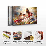 Jesus With Children Faith Wall Art VII - Tailored Canvases - Flyclothing LLC
