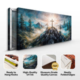 Cross On A Hill Faith Wall Art III - Tailored Canvases - Flyclothing LLC