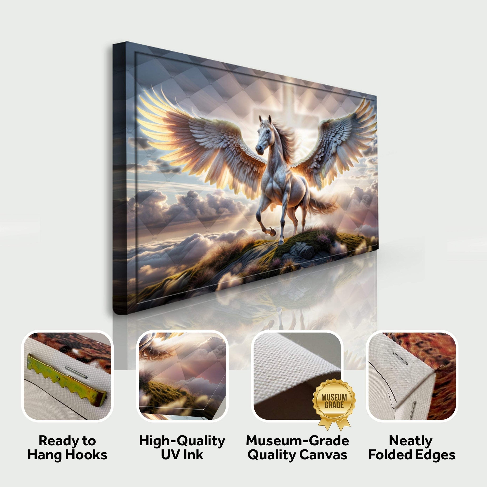 3D Horse Faith Wall Art VI - Tailored Canvases - Flyclothing LLC