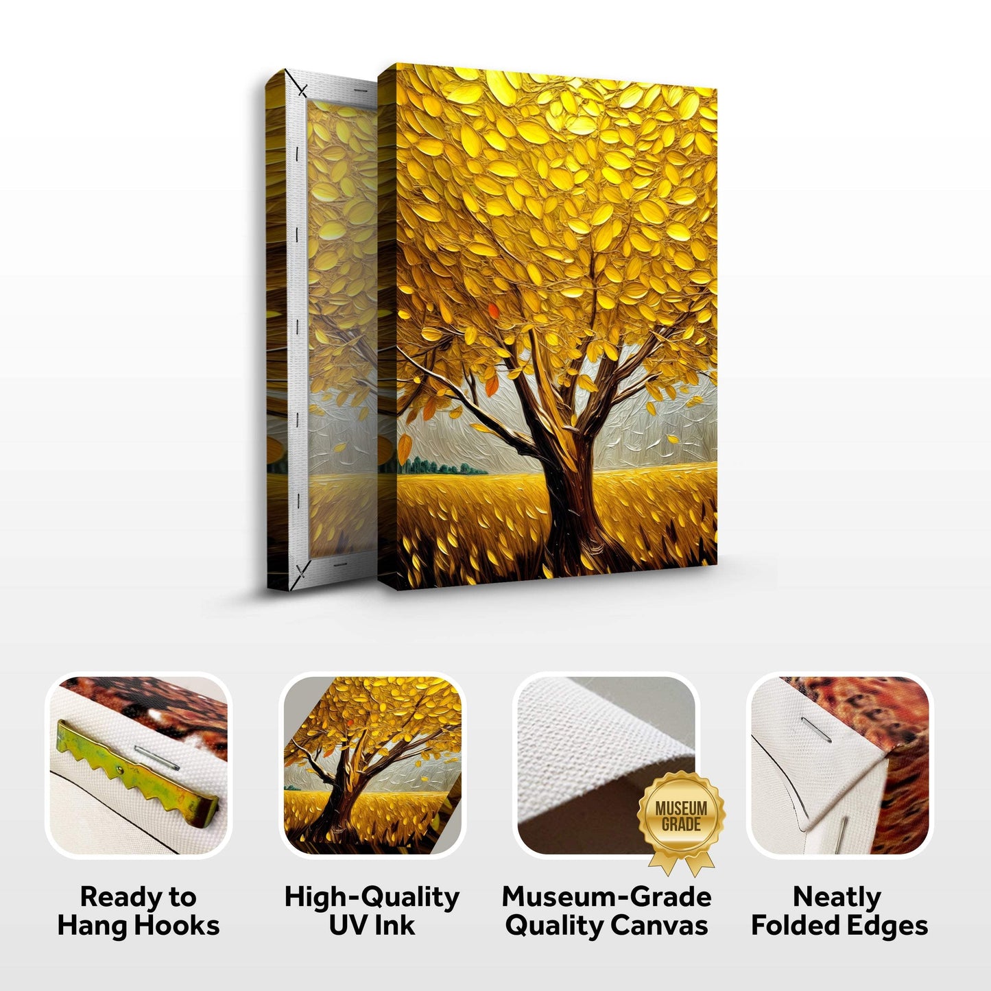 Golden Tree Breeze Wall Art - Tailored Canvases - Flyclothing LLC