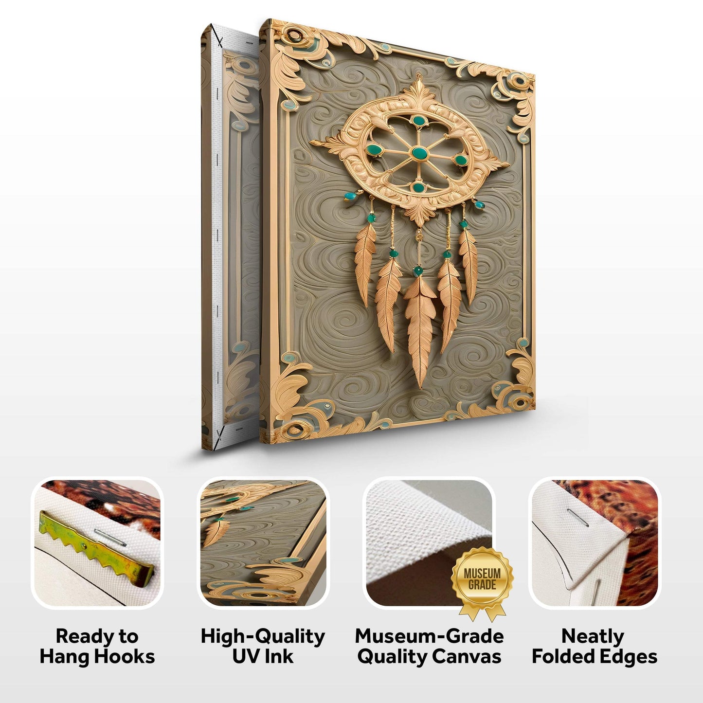 3D Whispering Feathers Wall Art II - Tailored Canvases - Flyclothing LLC
