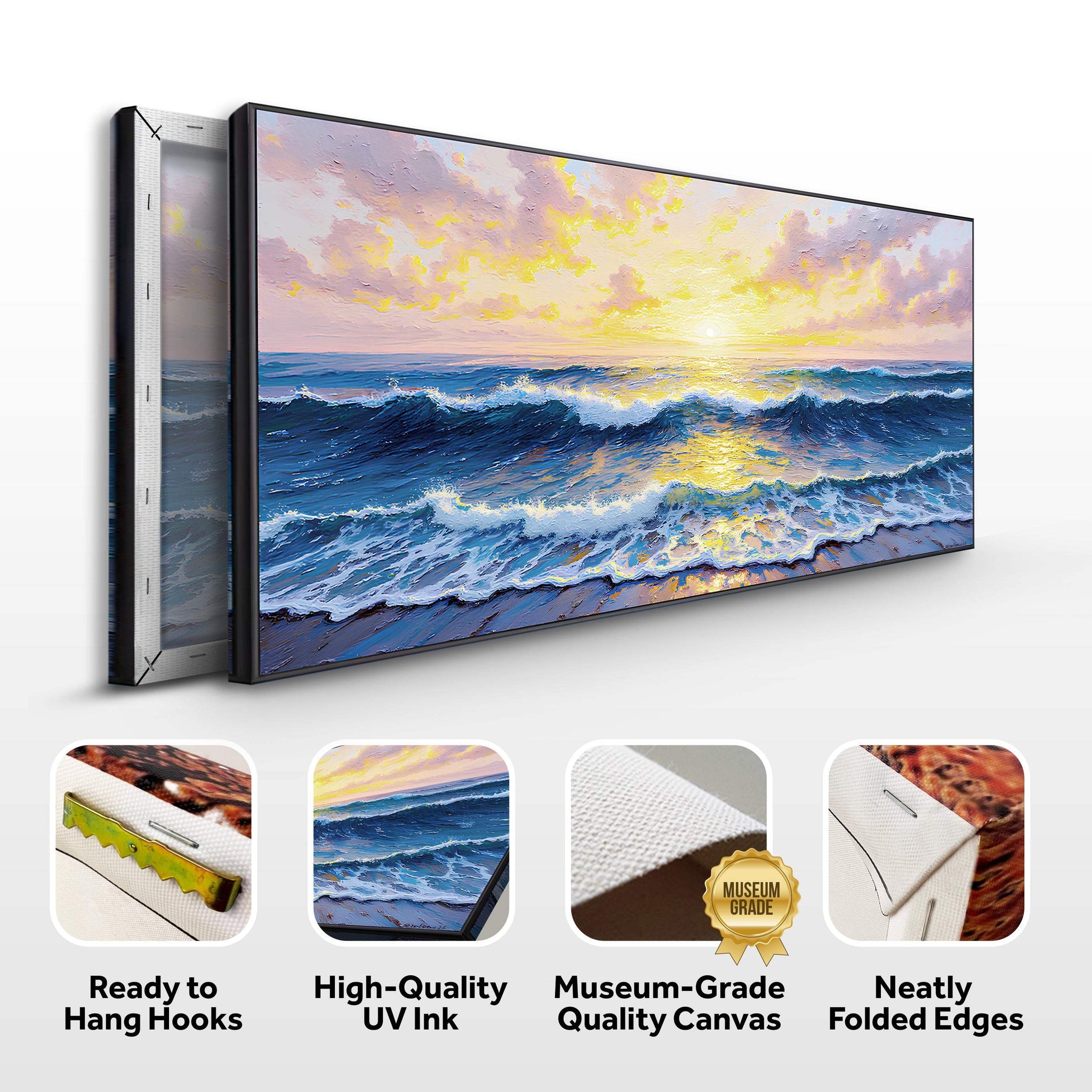 Golden Horizon Wall Art - Tailored Canvases - Flyclothing LLC