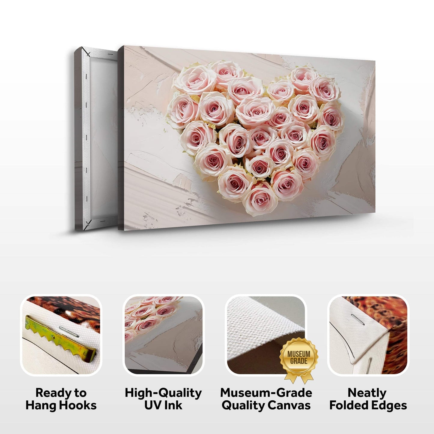 Floral Heart Wall Art IV - Tailored Canvases - Flyclothing LLC
