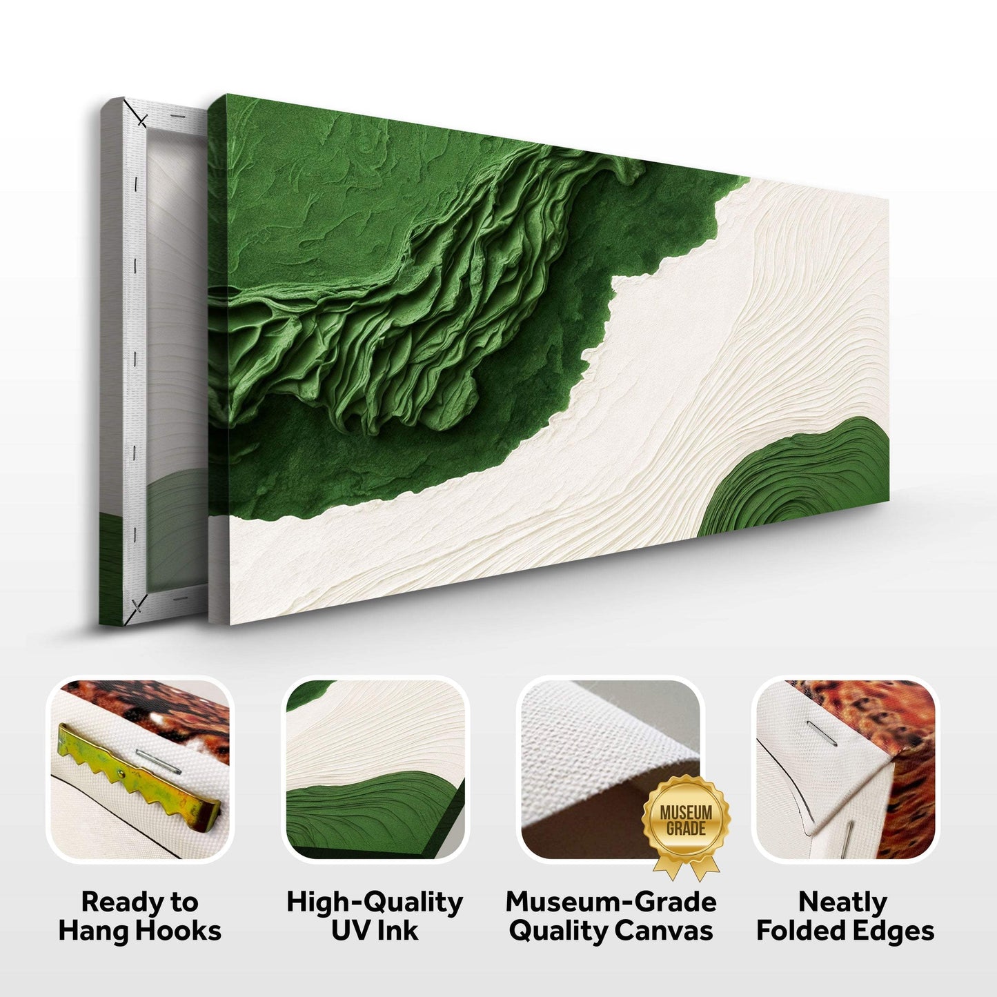 Green Rivers Abstract Wall Art IX - Tailored Canvases - Flyclothing LLC