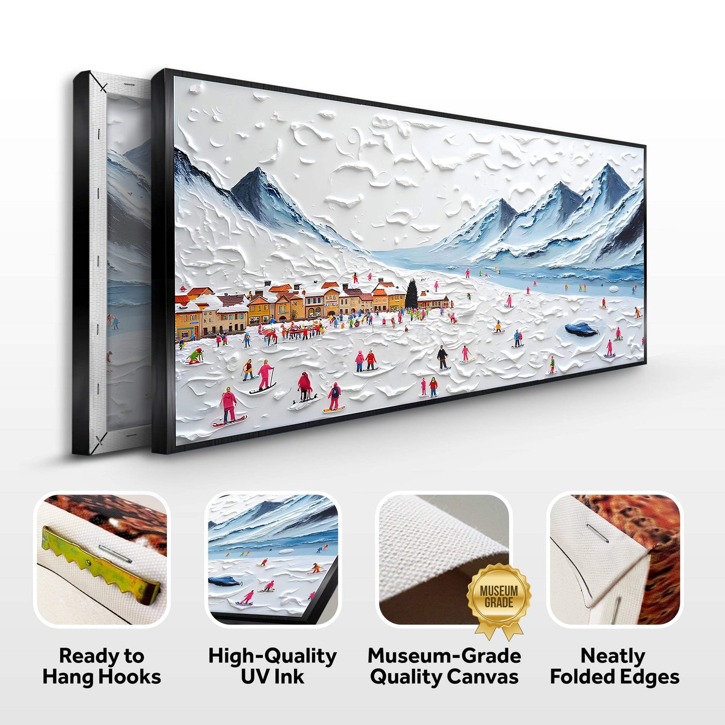 Snow Mountain Abstract Wall Art II - Tailored Canvases - Flyclothing LLC