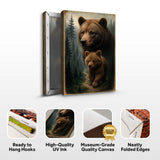 Path of the Wild Kin Bear and Cub Wall Art - Tailored Canvases - Flyclothing LLC