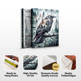 Crow Double Exposure Wall Art - Tailored Canvases - Flyclothing LLC