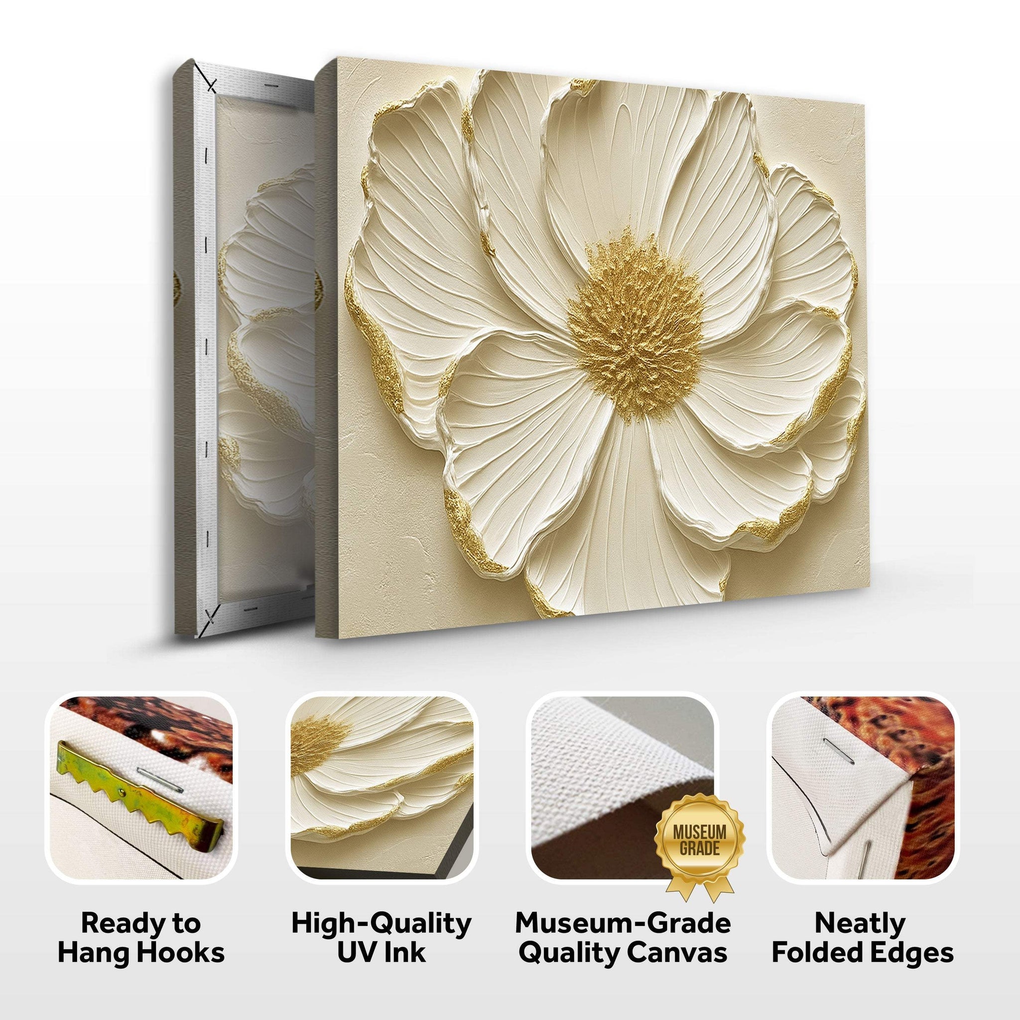 Modern Abstract Flower Wall Art - Tailored Canvases - Flyclothing LLC