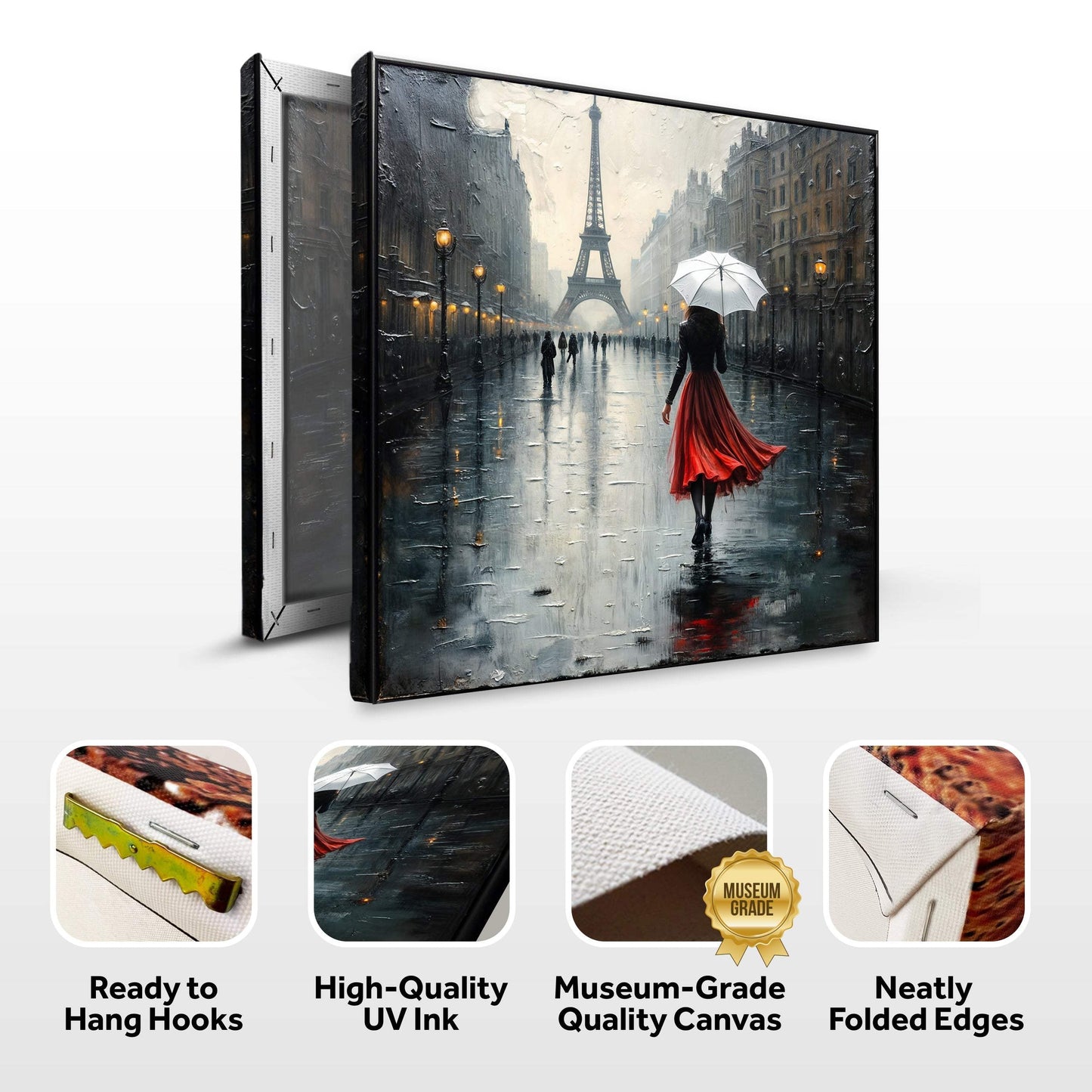 Paris Stroll Painting Wall Art - Tailored Canvases - Flyclothing LLC