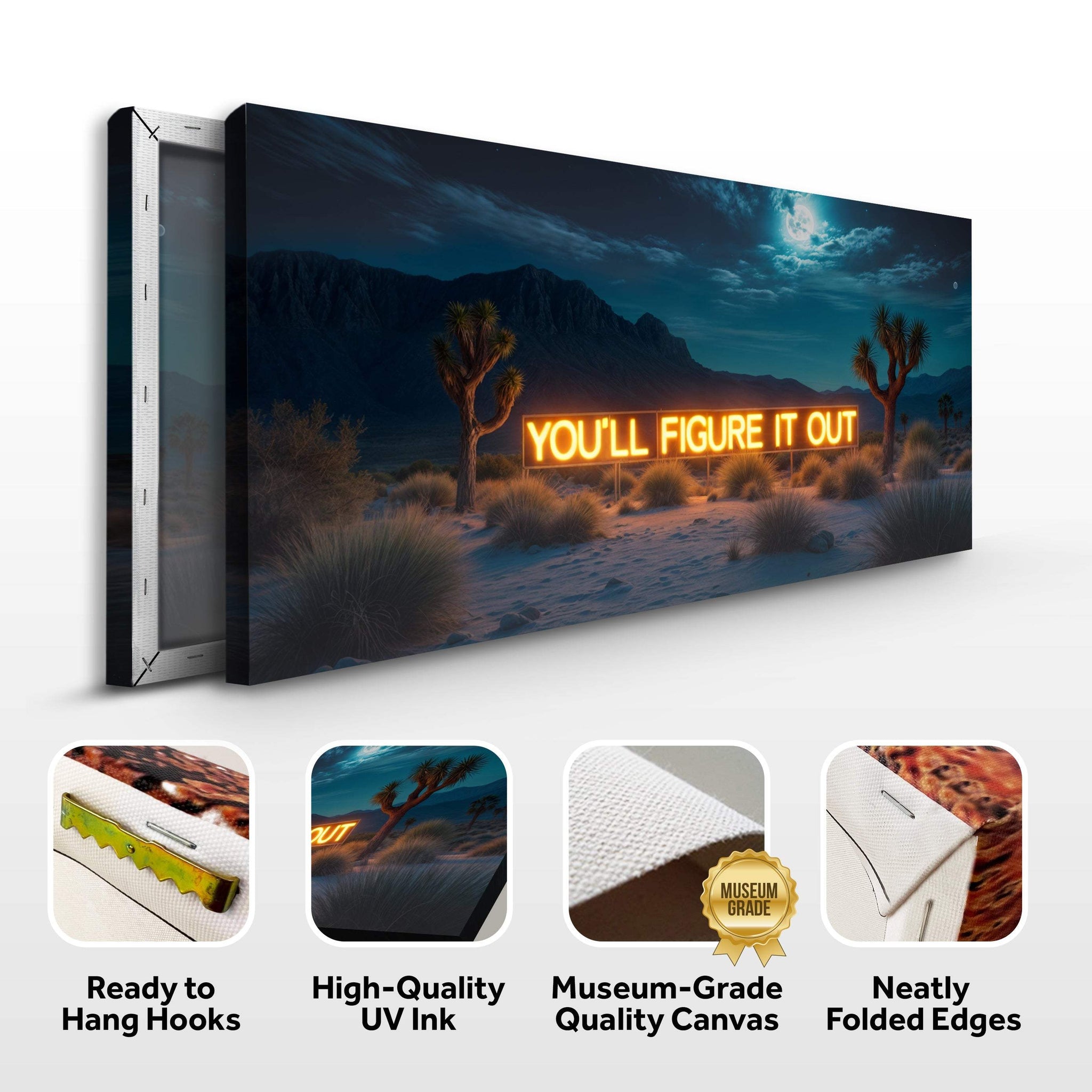 You'll Figure It Out Motivational Wall Sign - Tailored Canvases - Flyclothing LLC