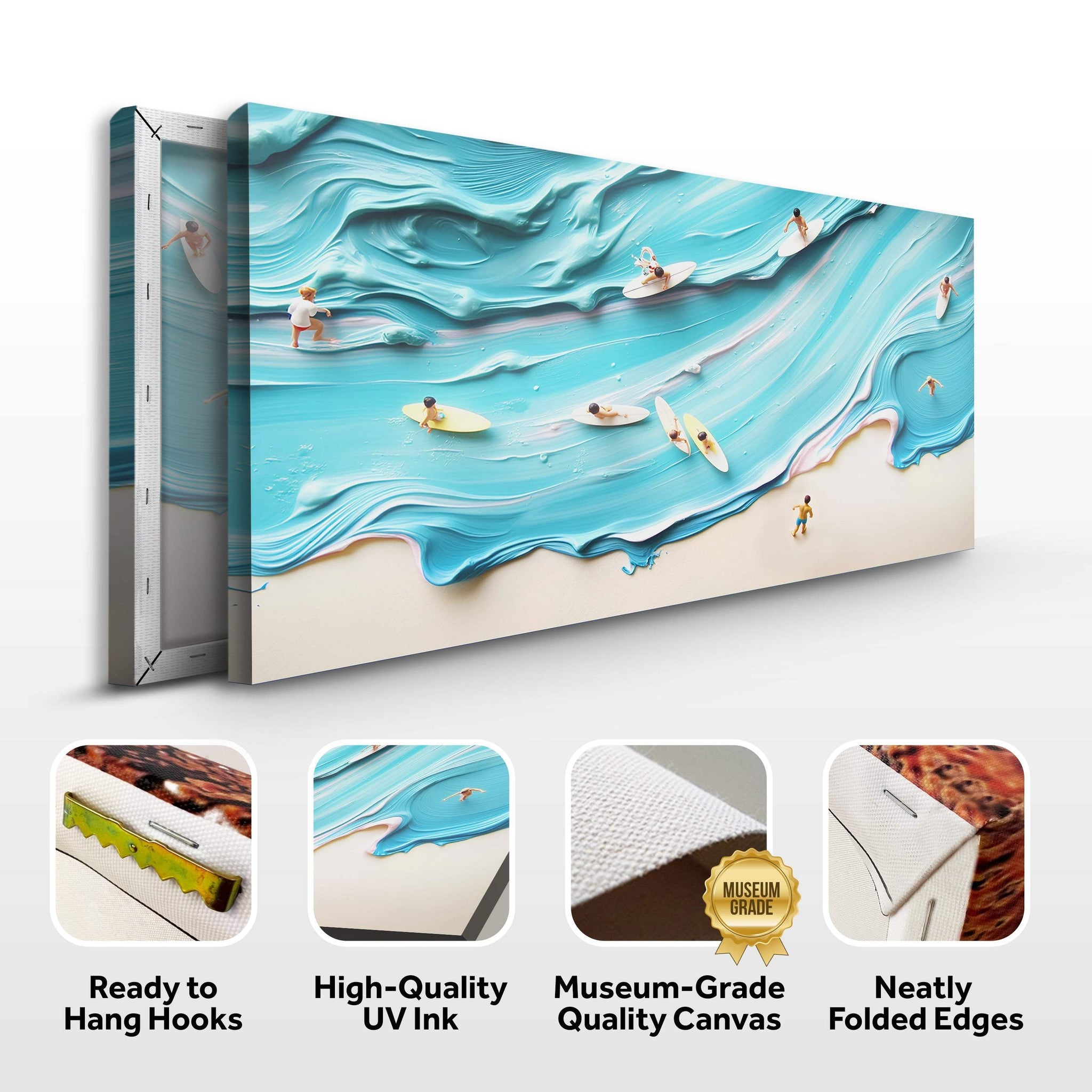 Abstract Aerial View Beach Wall Art - Tailored Canvases - Flyclothing LLC