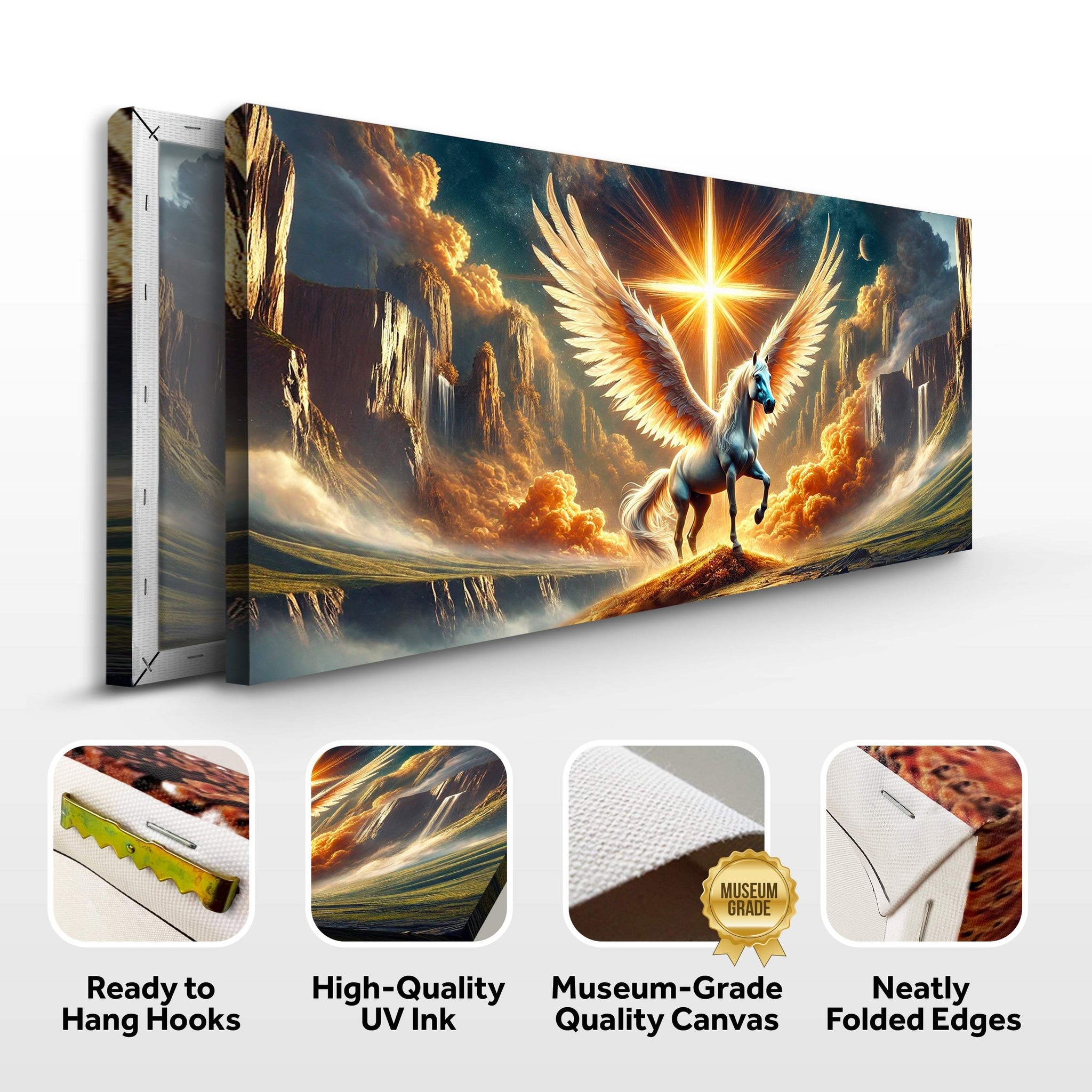3D Horse Faith Wall Art V - Tailored Canvases - Flyclothing LLC