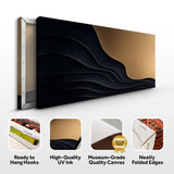 Black And Gold Minimalist Abstract X - Tailored Canvases - Flyclothing LLC