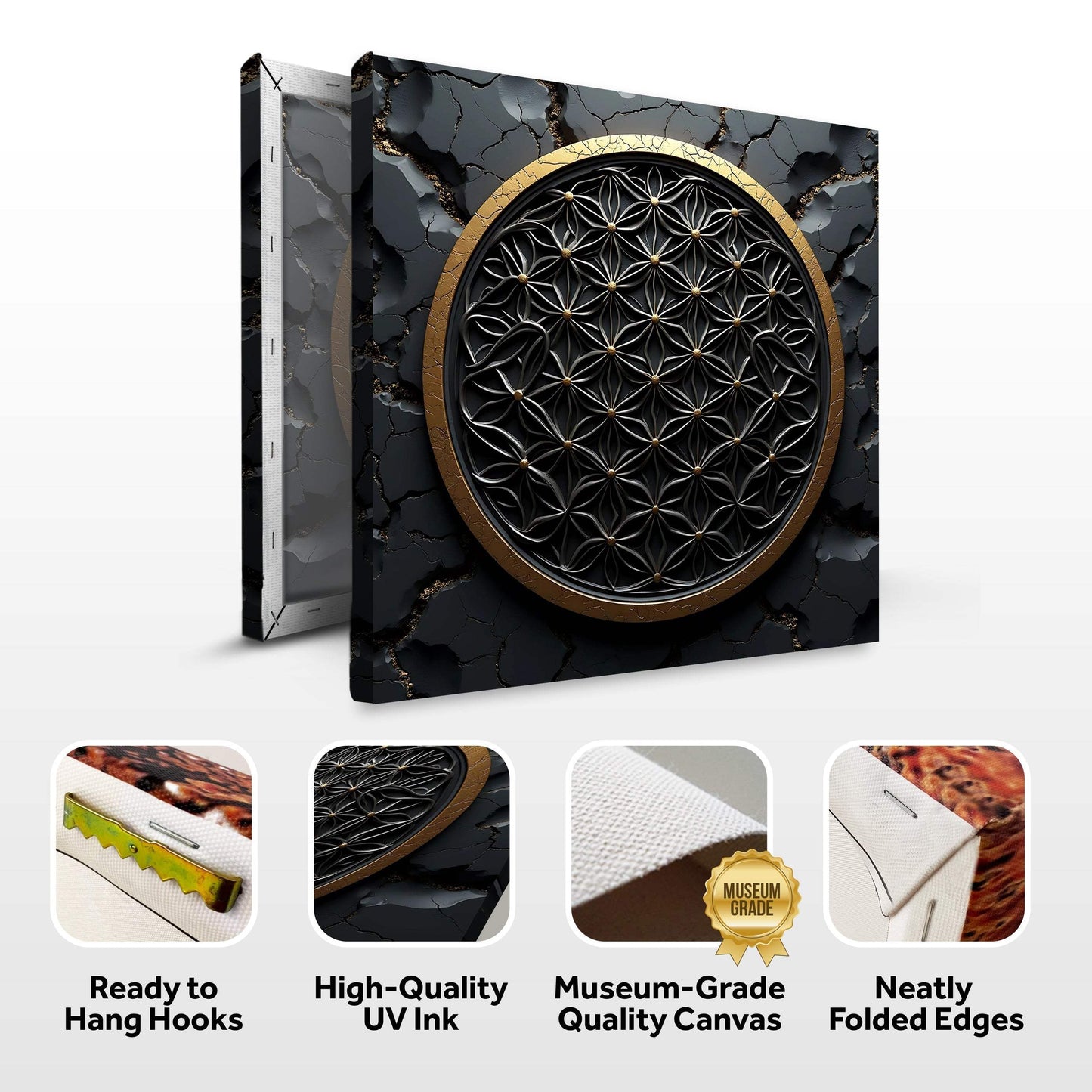 Flower Of Life Wall Art III - Tailored Canvases - Flyclothing LLC