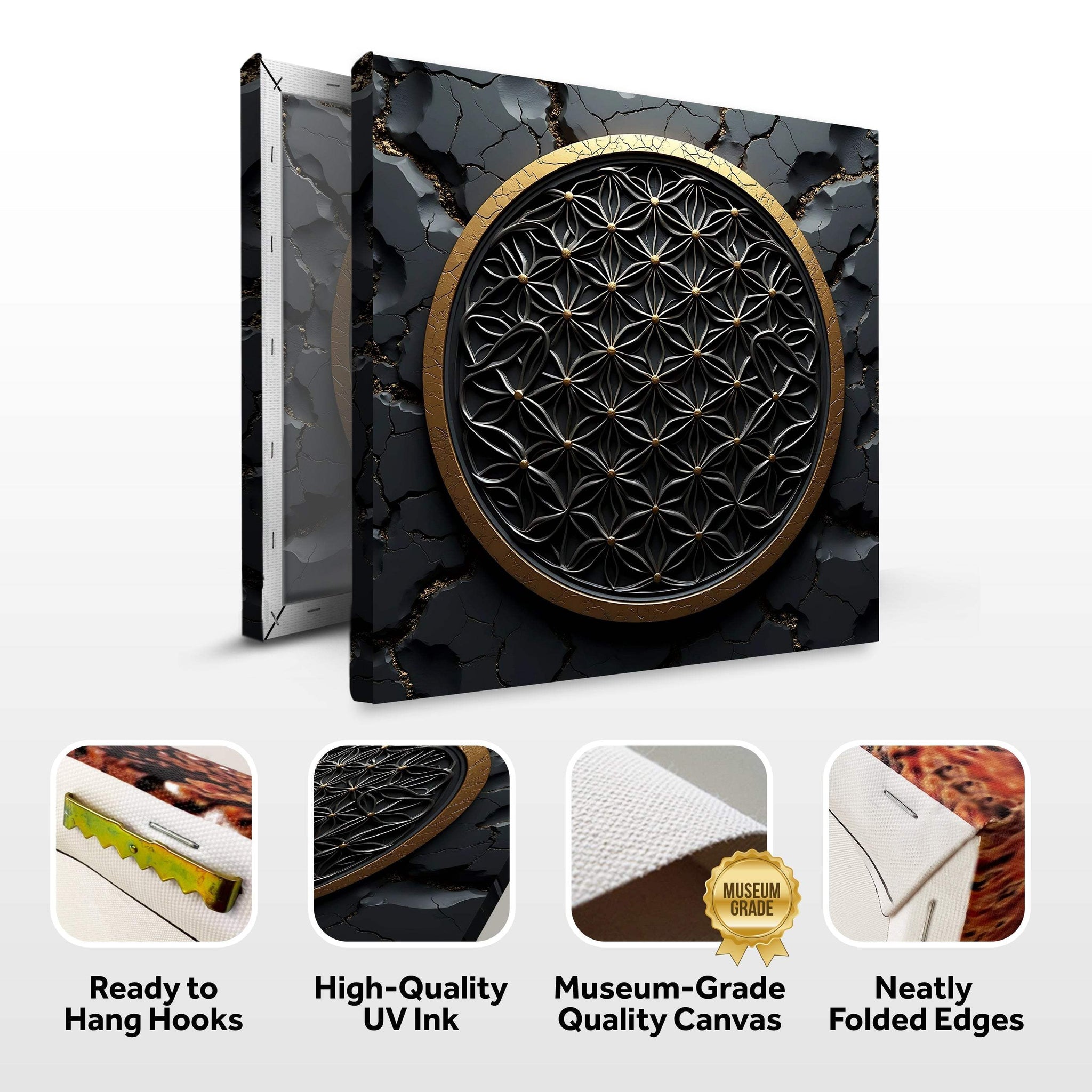 Flower Of Life Wall Art III - Tailored Canvases - Flyclothing LLC
