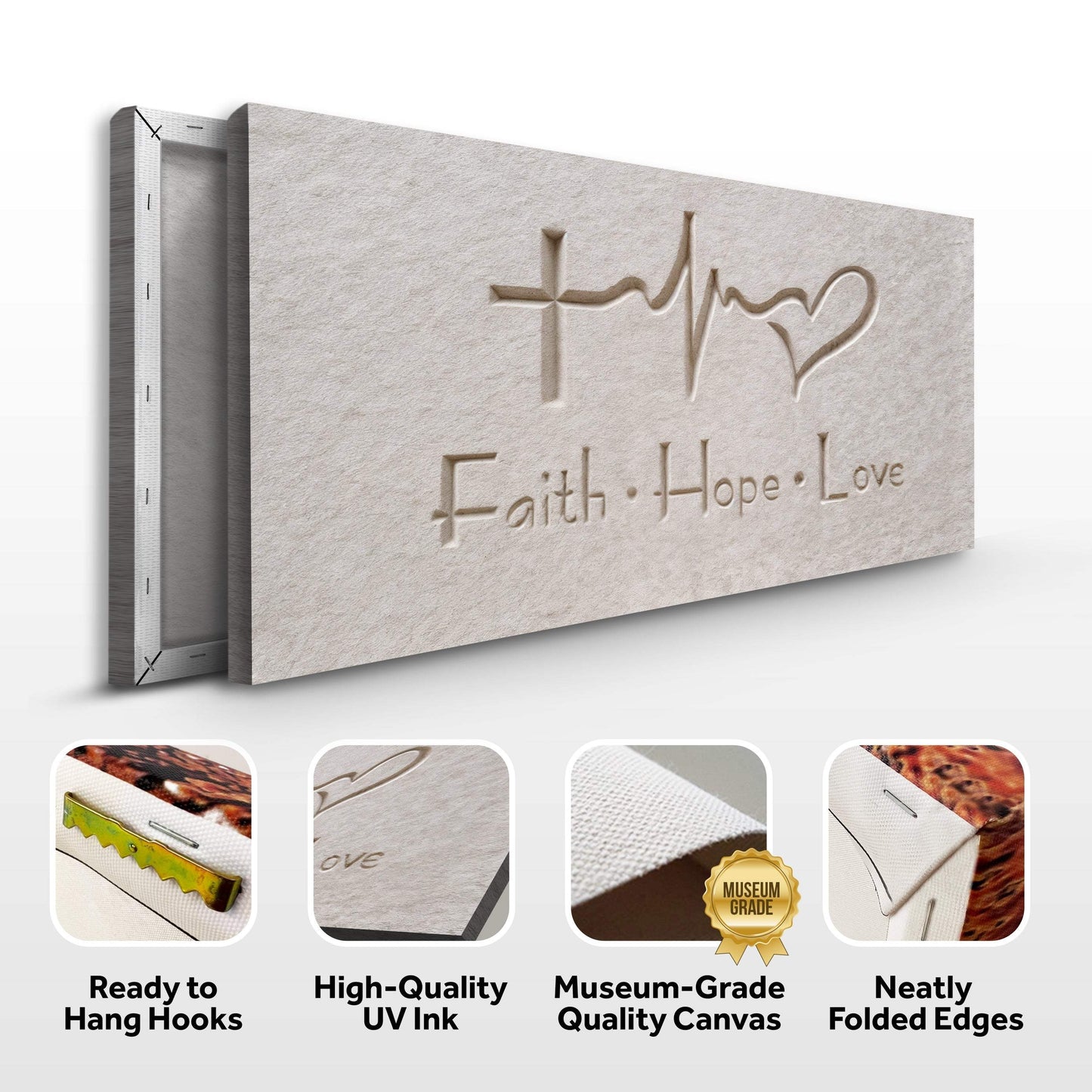 Faith, Hope, Love Faith Wall Art IV - Tailored Canvases - Flyclothing LLC