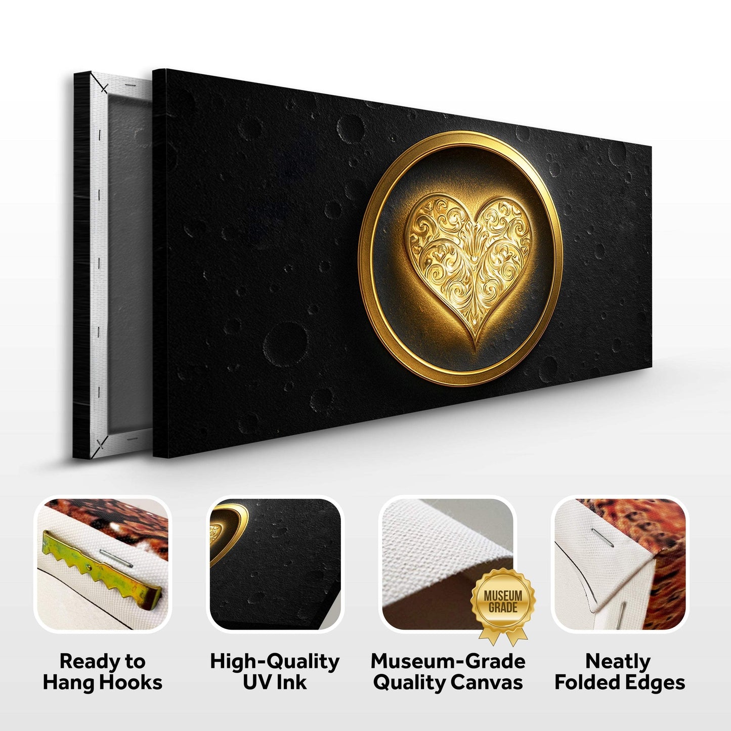Heart Eclipse Wall Art - Tailored Canvases - Flyclothing LLC
