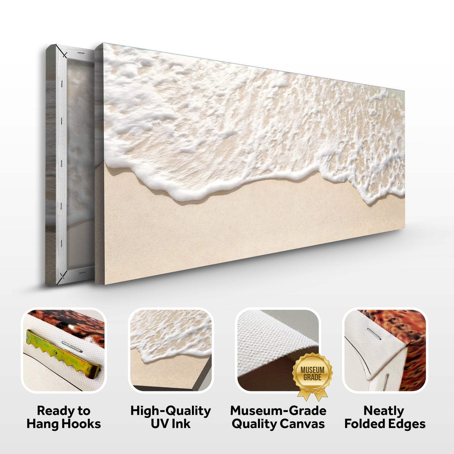 Sandy Waves Wall Art II - Tailored Canvases - Flyclothing LLC
