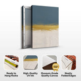 Minimalist Blue and Gold Wall Art - Tailored Canvases - Flyclothing LLC