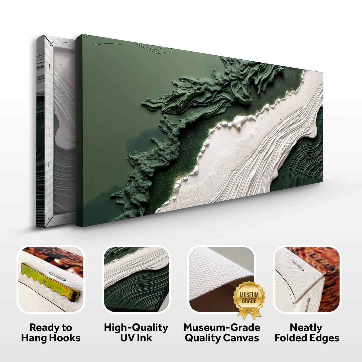 Green Rivers Abstract Wall Art VI - Tailored Canvases - Flyclothing LLC