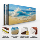 Serene Ocean Wave Coastal Wall Art V - Tailored Canvases - Flyclothing LLC