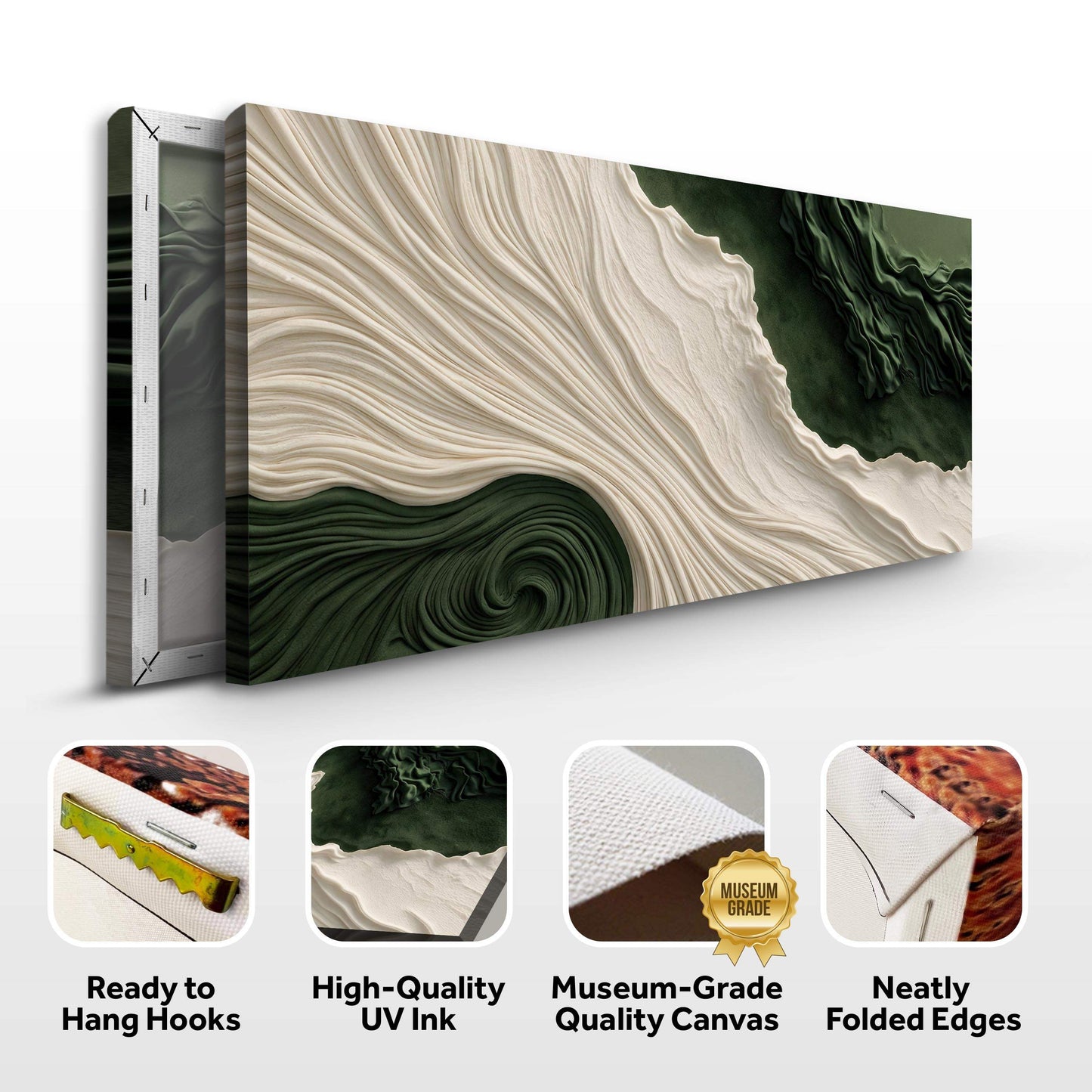 Green Rivers Abstract Wall Art XI - Tailored Canvases - Flyclothing LLC