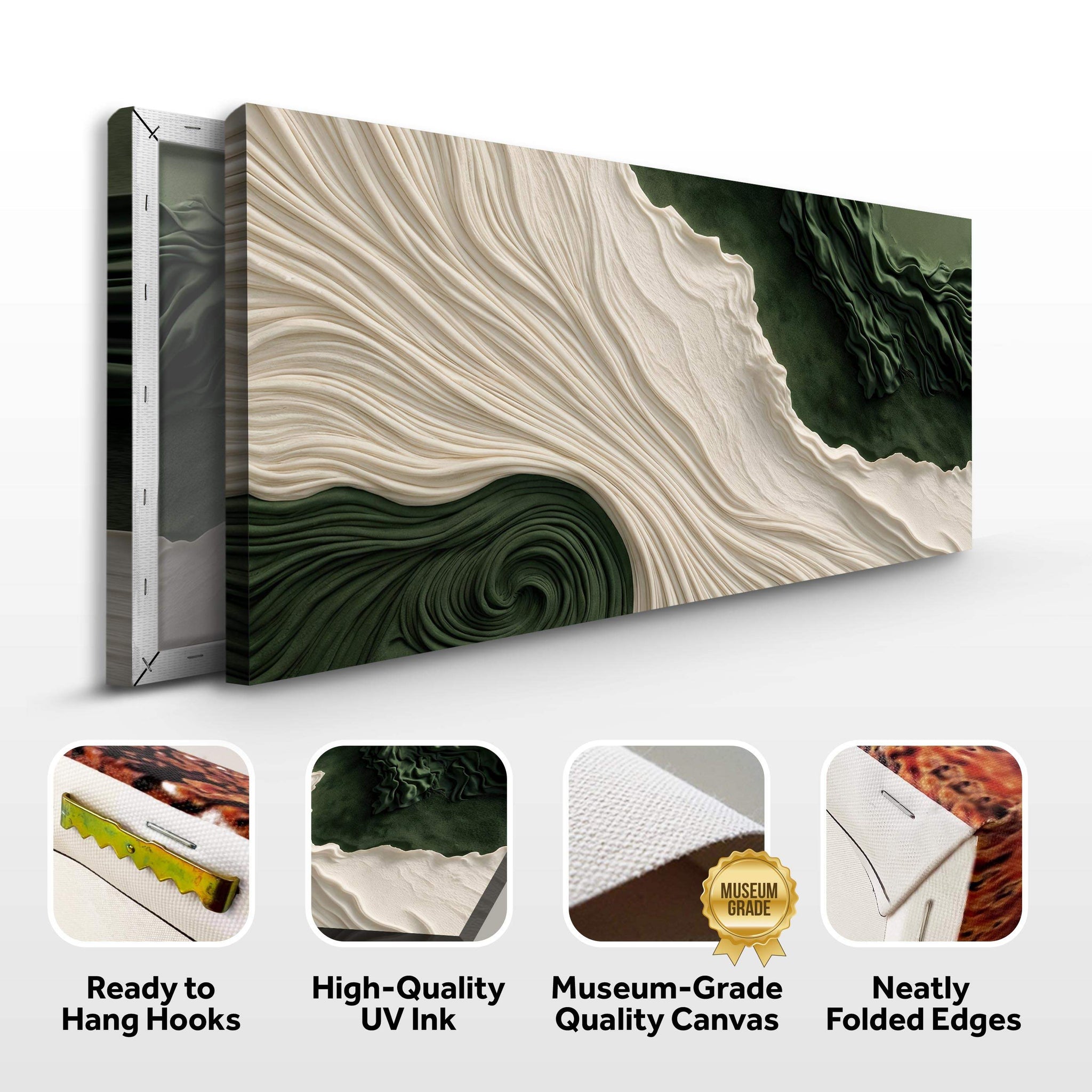 Green Rivers Abstract Wall Art XI - Tailored Canvases - Flyclothing LLC