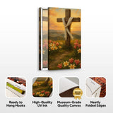 Cross and Flowers Faith Wall Art III - Tailored Canvases - Flyclothing LLC
