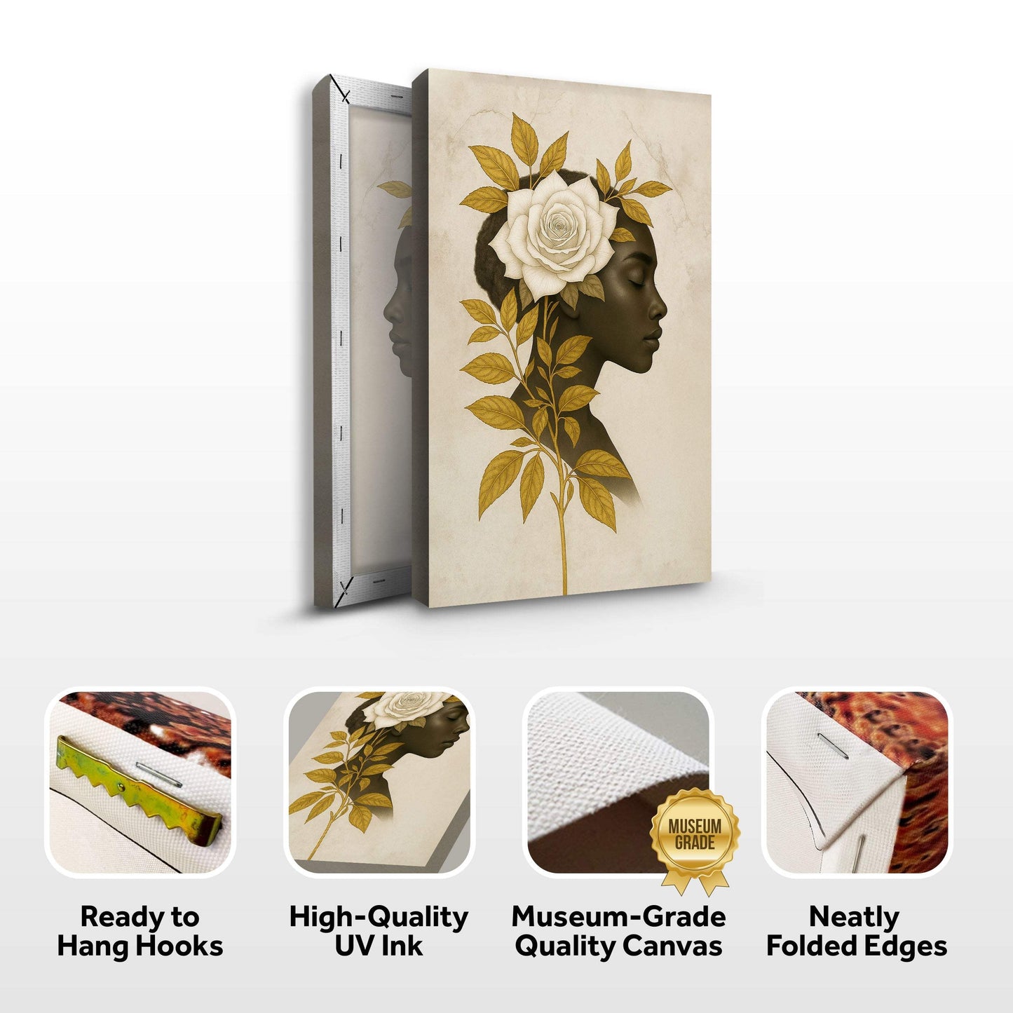 Floral Majesty Wall Art II - Tailored Canvases - Flyclothing LLC