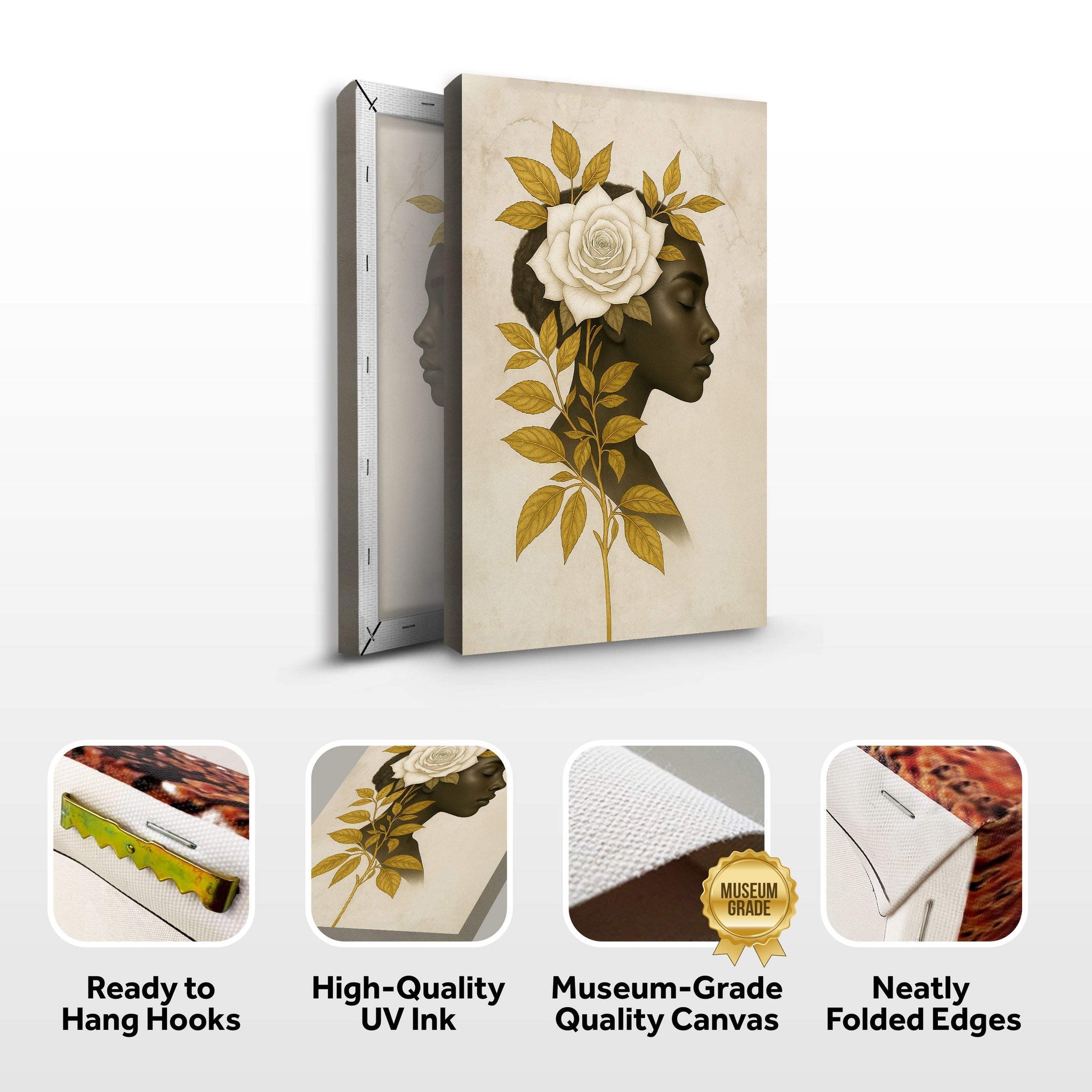 Floral Majesty Wall Art II - Tailored Canvases - Flyclothing LLC