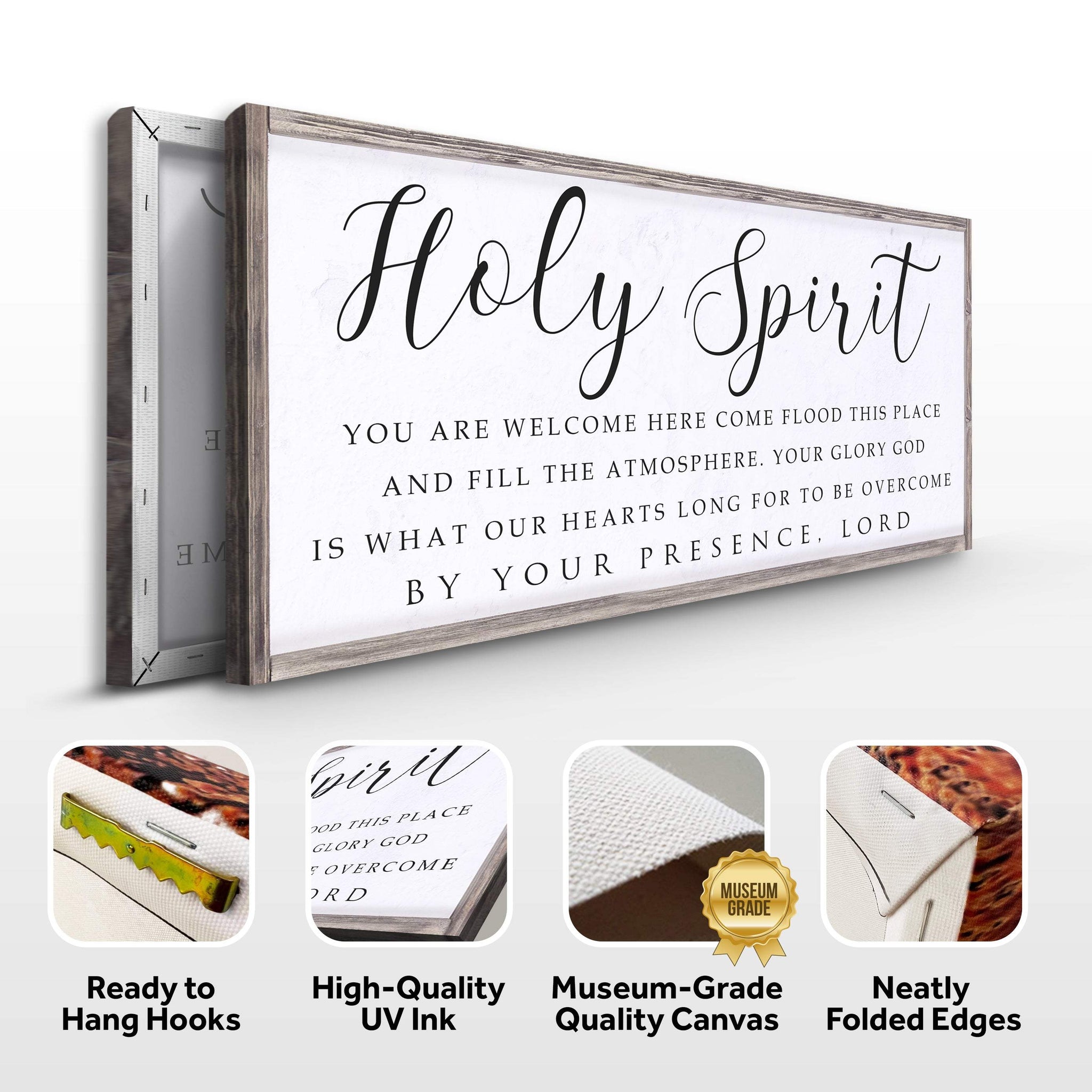 Holy Spirit You are Welcome Here Faith Sign II - Tailored Canvases - Flyclothing LLC