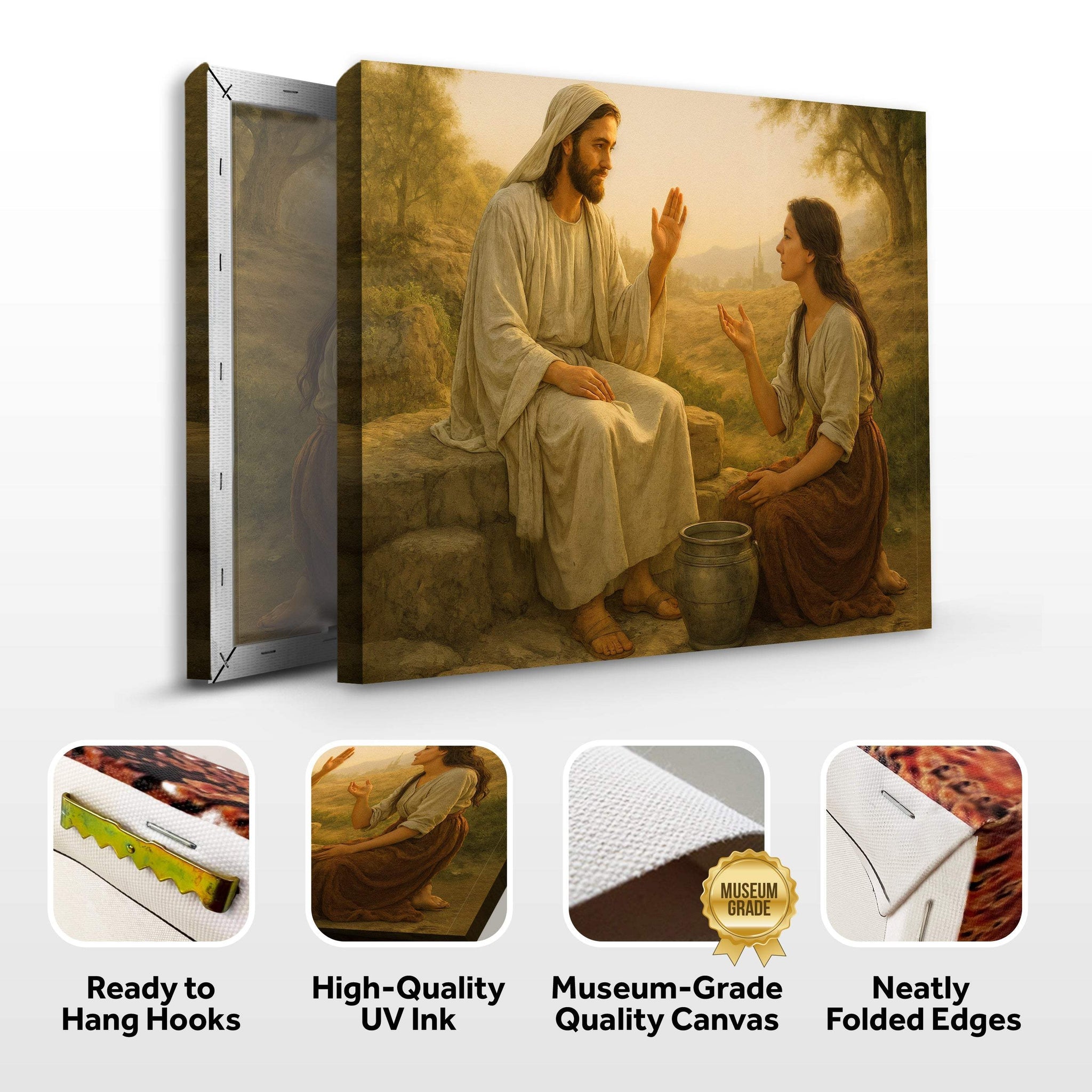 Samaritan at the Well Faith Wall Art II - Tailored Canvases - Flyclothing LLC