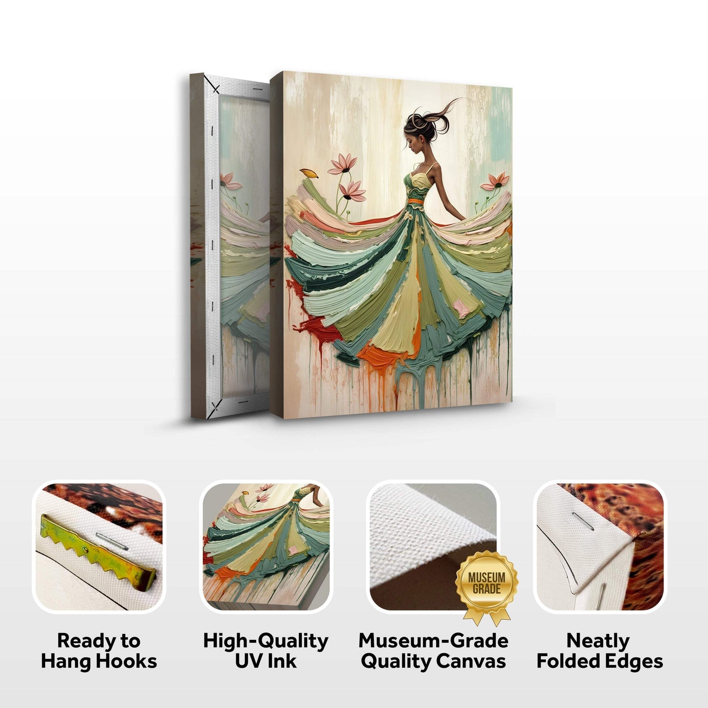 Blooming Modern Abstract Wall Art - Tailored Canvases - Flyclothing LLC
