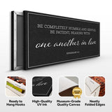 Be Completely Humble And Gentle - Ephesians 4:2 Faith Sign II - Tailored Canvases - Flyclothing LLC