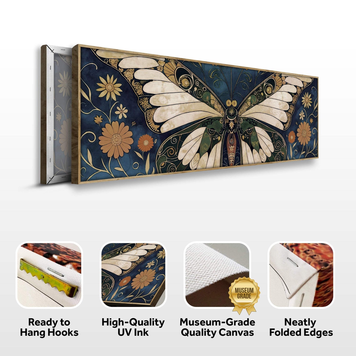 Abstract Vintage Butterfly Wall Art - Tailored Canvases - Flyclothing LLC