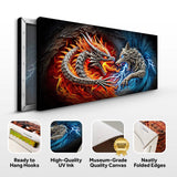 3D Dragon and Wolf Wall Art II - Tailored Canvases - Flyclothing LLC