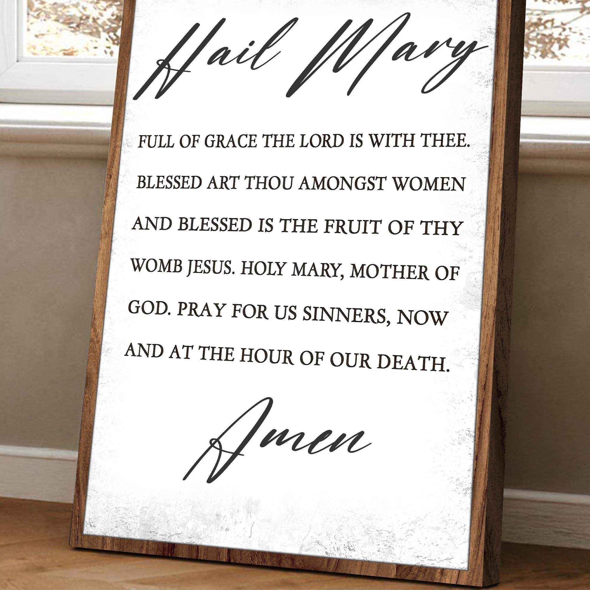 The Hail Mary Faith Sign - Tailored Canvases - Flyclothing LLC