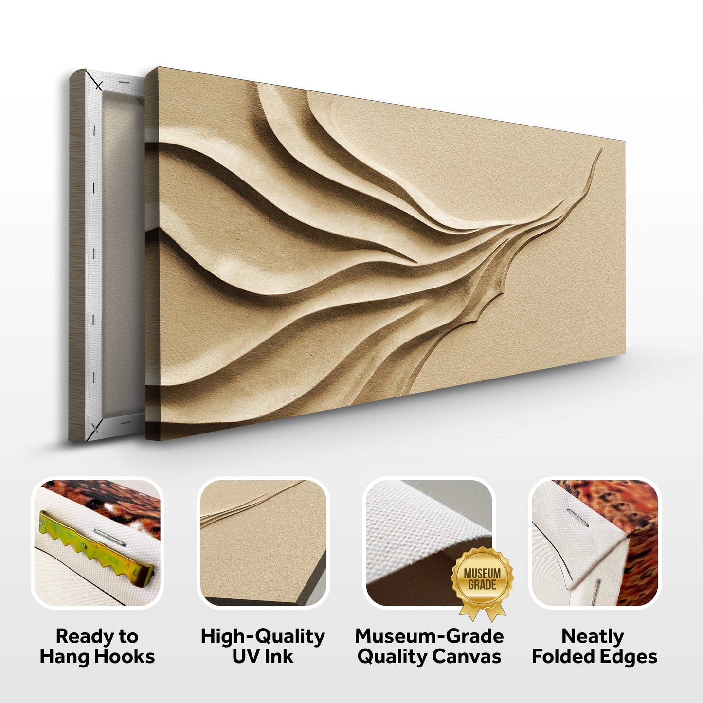Beige Minimalist Wall Art II - Tailored Canvases - Flyclothing LLC
