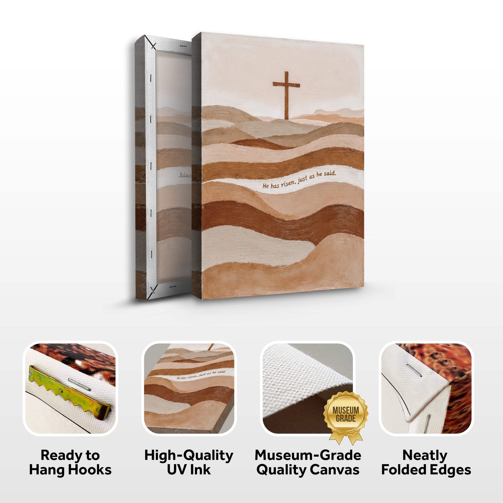 He Has Risen Just As He Said Faith Sign - Tailored Canvases - Flyclothing LLC