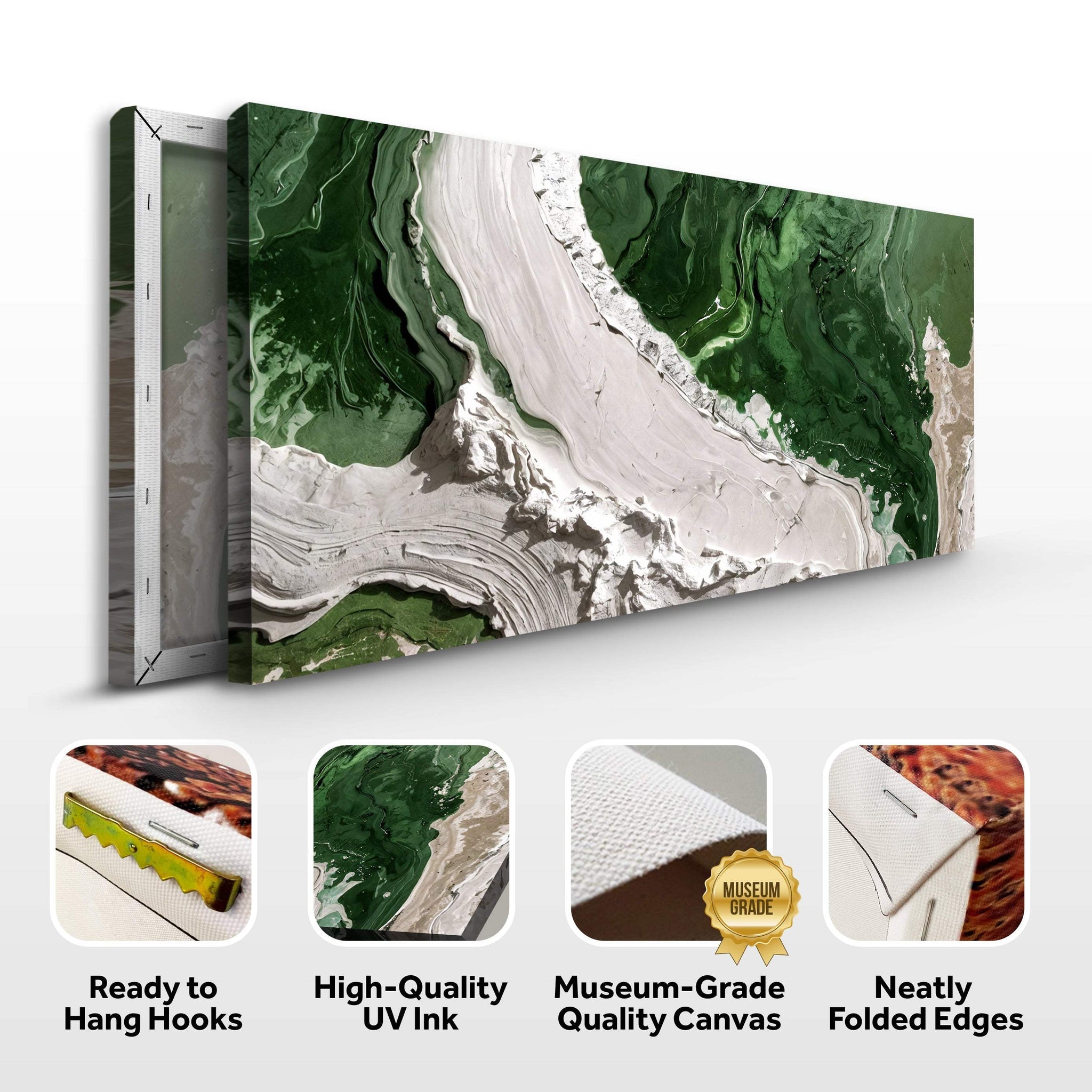Green Rivers Abstract Wall Art IV - Tailored Canvases - Flyclothing LLC